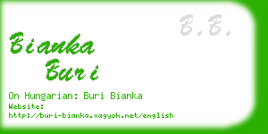 bianka buri business card